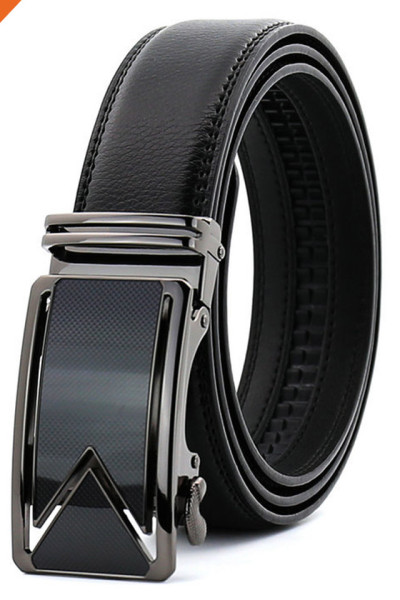 Hongmioo TB 1479 Split Leather Automatic Ratchet Men's Business Leather Belt