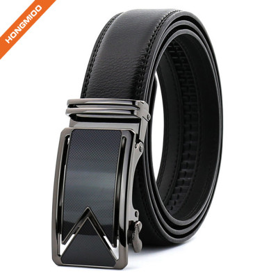 Hongmioo TB 1479 Split Leather Automatic Ratchet Men's Business Leather Belt