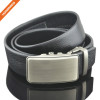 Hongmioo TB1493 Brush Antique Silver Side Release Buckle Men's Dress Black Ratchet Belt