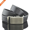 Hongmioo TB1493 Brush Antique Silver Side Release Buckle Men's Dress Black Ratchet Belt