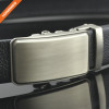 Hongmioo TB1493 Brush Antique Silver Side Release Buckle Men's Dress Black Ratchet Belt