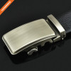 Hongmioo TB1493 Brush Antique Silver Side Release Buckle Men's Dress Black Ratchet Belt