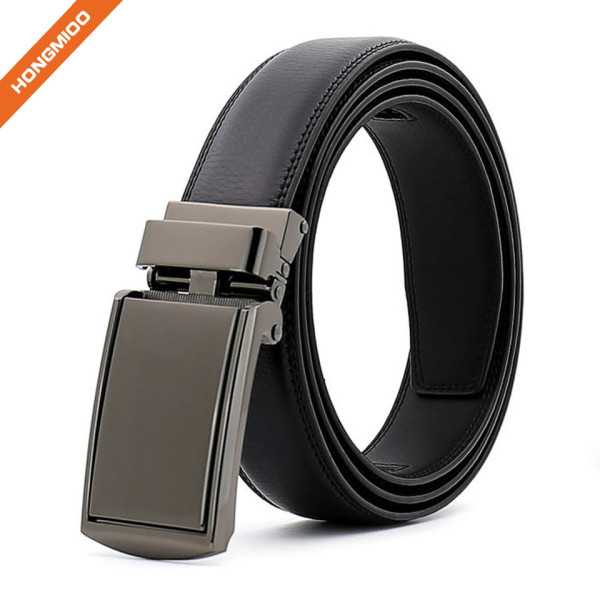 Hongmioo TB 1236 Comfort Click Slide Ratchet Buckle Split Leather Men's Belt