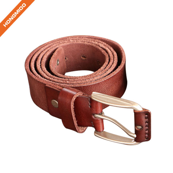 Hongmioo Classic Men's Full Grain Leather One Piece Belt for Jean