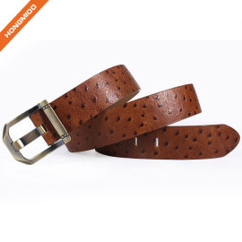 Gentleman Daily Accessory Brown First Layer Cowhide Belt Vegetable Tanned Leather Strap
