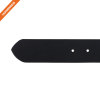 Concise Design Plain Black Genuine Leather Belt Wide Size Men Waist Belt