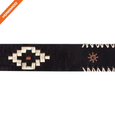 Hongmioo HT022 Wholesale Zinc Alloy Buckle Full Grain Men Luxury Handmade Leather Belts for Men