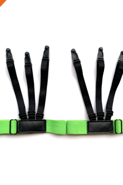 1 Pair Pure Green Thick Elastic High-End Sock Suspenders