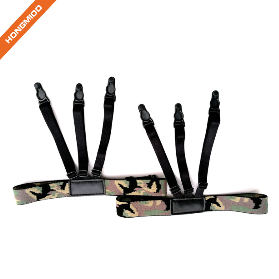 Camouflage Shirt Stays with Rubber Clips - Hongmioo