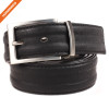 Mens Dress Belt Genuine Leather With Gold Rotated Pin Buckle
