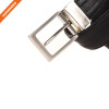 Mens Dress Belt Genuine Leather With Gold Rotated Pin Buckle