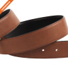 Mens Brown Belt Reversible Cow Skin Leather Removable Black Buckle