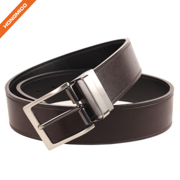 Hongmioo Men's Portfolio Reversible Patterned Belt Genuine Leather Waist Strap