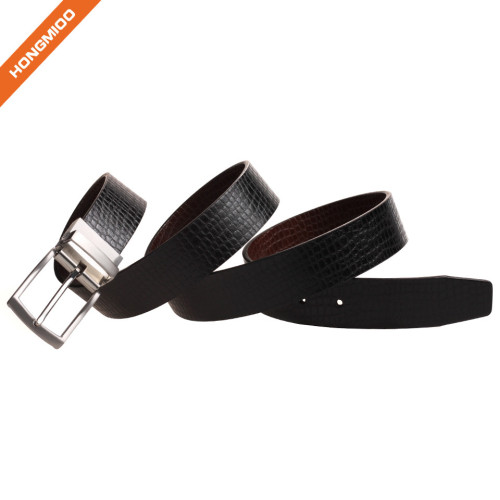 Men's Reversible Smooth Genuine Leather Dress Casual Belt Strap