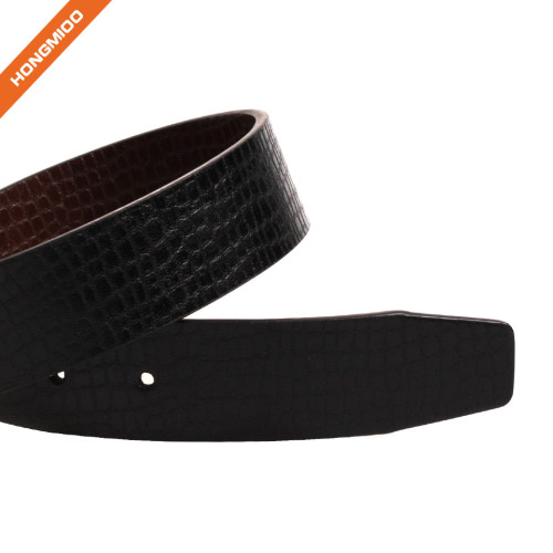Men's Reversible Smooth Genuine Leather Dress Casual Belt Strap