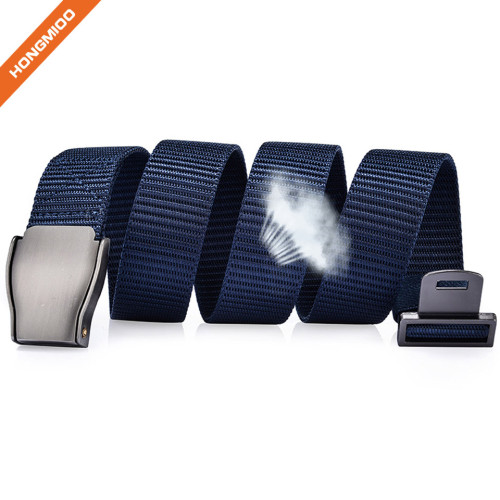 Hot Sale Nylon Woven Belts For Mens With Metal Buckle