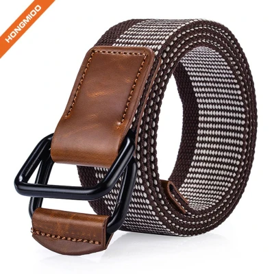 Top Sale Nylon Woven Elastic Leather Waist Belts For Men