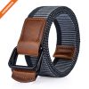 Top Sale Nylon Woven Elastic Leather Waist Belts For Men