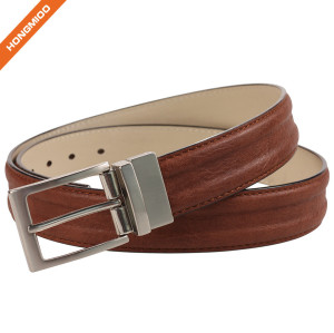 Men's Embossed Belt Genuine Leather Reversible 1.4
