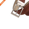 Men's Embossed Belt Genuine Leather Reversible 1.4" Wide Rotated Buckle