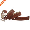 Men's Embossed Belt Genuine Leather Reversible 1.4" Wide Rotated Buckle