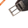 Men's Perforated Reversible Cowhide Leather Belt With Removable Buckle