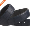 Men's Embossed Reversible Second Layer Leather Belt With Removable Buckle