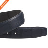 Men's Embossed Reversible Second Layer Leather Belt With Removable Buckle