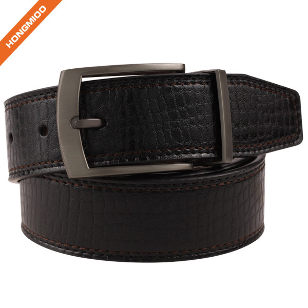 Boy's Western Design Genuine Leather Belt 35mm With Rotated Buckle