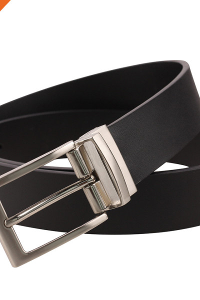 Men's 1.4'' Bridle Reversible Cow Skin Flat Belt With Customized Buckle
