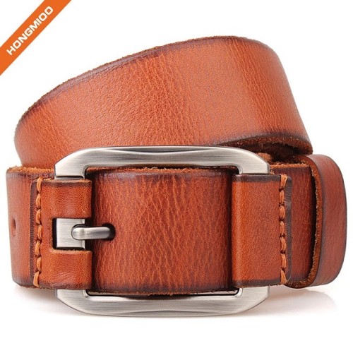 Colorful Designs Vegetable Tanned Leather Mens 1.5 Inch Top Grain Leather Belt