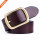 Business Style Full Grain Leather Belt With Gold Color Buckle