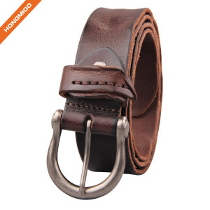 Middle Century Special Retro Design Soft Top Grain Leather Belt