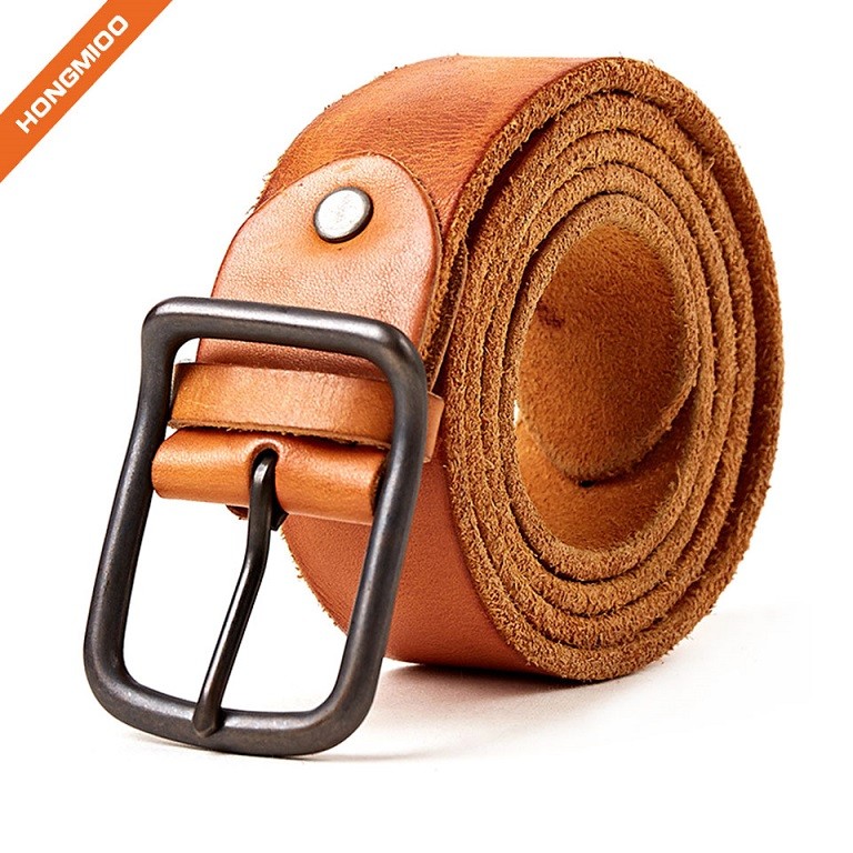 Western Cow Boy Top Grain Cowhide Leather Mens Belt For 1 5 Inch