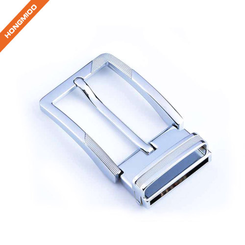 Customized Removable Zinc Alloy Shiny Black Metal Pin Clip Belt Buckle
