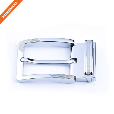 Customized Removable Zinc Alloy Shiny Black Metal Pin Clip Belt Buckle