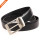 Men's Classic Dress Stitched Genuine Leather Uniform Pin Buckle Belt for Jeans
