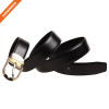 Gentleman Style Genuine Thick Leather Belt With Gold Single Prong Alloy Buckle