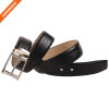 Hongmioo Two Sides Colours Embossed Pattern Genuine Leather 1.5 Inch Belt Black