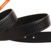 Men Thick Leather Belt Embossed Strap With Retro Brass Pin Buckle