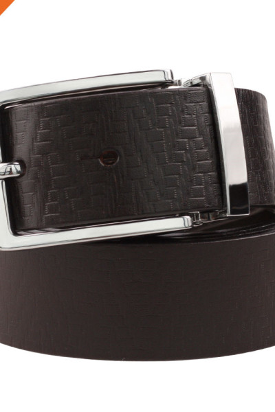 Simple Design Mens 1 1/2" Italian Leather Belt With Anti-nickel Buckle