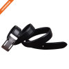Italy Import Split Leather Metal Plaque Buckle Belt