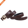 Factory Brown Split Leather Men Western Eagle Style Plate Buckle Belt