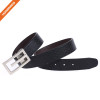 New Product Silver Plate Buckle Genuine Leather Belt for Men