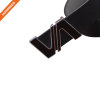 Leisure Split Leather Belts Removable Letter V Plate Buckle Waist Belt 1.5" Width