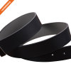 Leisure Split Leather Belts Removable Letter V Plate Buckle Waist Belt 1.5" Width