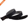 Leisure Split Leather Belts Removable Letter V Plate Buckle Waist Belt 1.5" Width