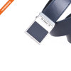 Hongmioo Mens Belt 1.5" Wide Sleek Blue Cowhide Leather Belt With Square Plate Buckle