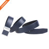 Hongmioo Mens Belt 1.5" Wide Sleek Blue Cowhide Leather Belt With Square Plate Buckle