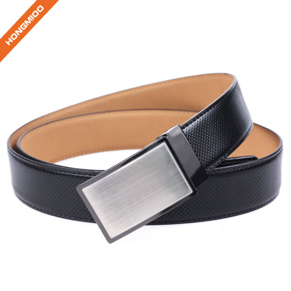 Men's 1.5" Wide Jeans Plaque Genuine Leather Belt Stitched Cowhide Leather Strap
